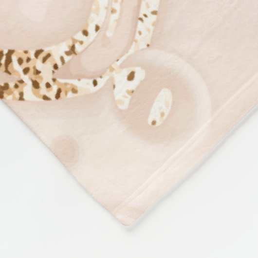 Beige vloeibare marmer met goudglittersplash fleece deken (Hoek)