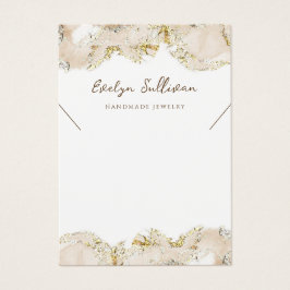 Beige vloeibare marmer profielkaart visitekaartje