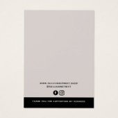 Beige Voeg uw Logo oormerken Kaart toe (Achterkant)