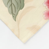 beige vogelchinoiserie fleece deken (Hoek)