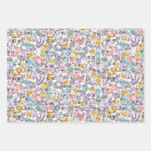 beige vrouw leuk borst inpakpapier vel (Voorkant 2)