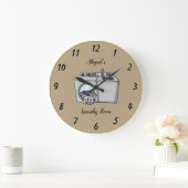 Beige wasmachine voor persoonlijk gebruik grote kl klok (Huis)