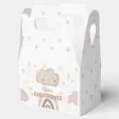 Beige Waterverf Baby shower Bedankdoosjes (Geopend)