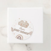 Beige Waterverf Baby shower Bedankjes Labels (In situ)
