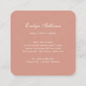 Beige waterverf boog zeeschelp logo visitekaartje (Achterkant)