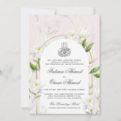 Beige Waterverf Botanische Islamitische Moslim Bru Kaart (Voorkant)