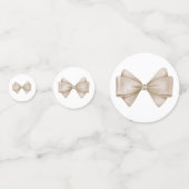Beige Waterverf Bow & Balloon Confetti (Achterkanten)