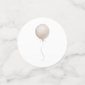 Beige Waterverf Bow & Balloon Confetti (Kleine voorkant)