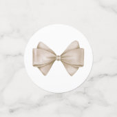 Beige Waterverf Bow Confetti (Kleine voorkant)