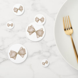 Beige Waterverf Bow Confetti