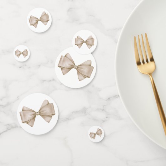 Beige Waterverf Bow Confetti (Groep)