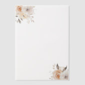Beige Waterverf Flowers Wedding Overlay Vellum Uitnodigingen