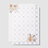 Beige Waterverf Flowers Wedding Overlay Vellum Uitnodigingen