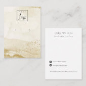 Beige Waterverf Gold Stud CAD-beeldscherm voor Log Visitekaartje (Voorkant / Achterkant)