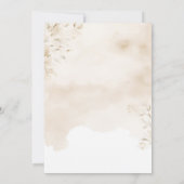 Beige Waterverf Goudkruis Eerste Heilige Communie Kaart (Achterkant)