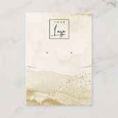 Beige Waterverf Ketting Veroorbaar Logo beeldscher Visitekaartje (Voorkant)