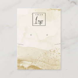 Beige Waterverf Ketting Veroorbaar Logo beeldscher Visitekaartje