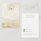 Beige Waterverf Ketting Veroorbaar Logo beeldscher Visitekaartje (Voorkant / Achterkant)