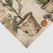 Beige  Waterverf Natuurlijke Wildflower Tissuepapier (Detail)