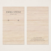 Beige Wavy Marble Pattern Oorbel Display Kaart (Voorkant /achterkant)