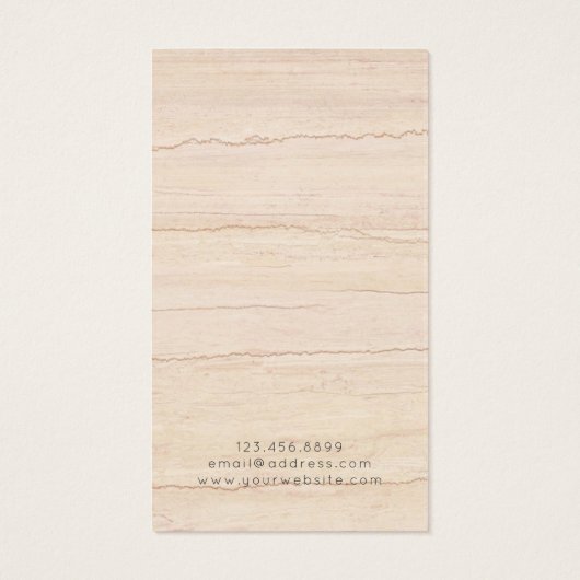 Beige Wavy Marble Pattern Oorbel Display Kaart (Achterkant)