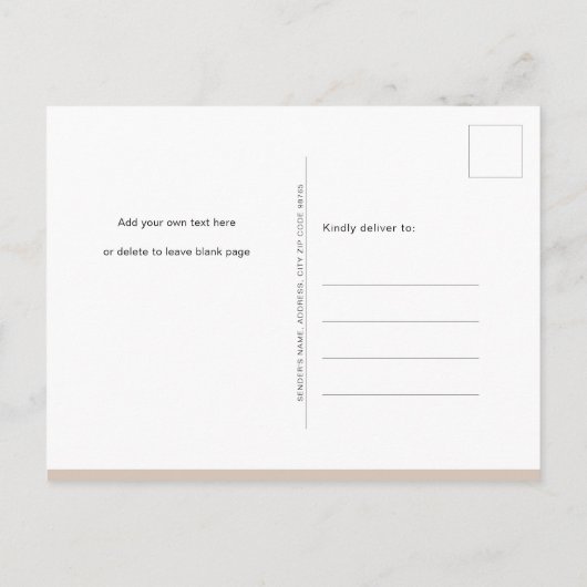 Beige We kunnen Barly Wachten Jongen Baby shower Uitnodiging Briefkaart (Achterkant)