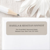 Beige Wedding Address Etiket (Insitu)