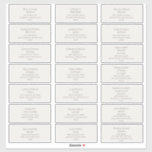 Beige Wedding Guest Adresetiketten Sticker<br><div class="desc">Deze beige huwelijkstuitgast adresetiketten zijn perfect voor je supermoderne,  minimalistische boho beige bruiloft. Het ontwerp bevat een minimaal hedendaags lettertype dat vergezeld gaat van een formele kalligrafie. Houd het zoals is,  of verkies om het met uw eigen kunstwerk te personaliseren!</div>