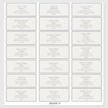 Beige Wedding Guest Adresetiketten Sticker<br><div class="desc">Deze beige huwelijkstuitgast adresetiketten zijn perfect voor je supermoderne,  minimalistische boho beige bruiloft. Het ontwerp bevat een minimaal hedendaags lettertype dat vergezeld gaat van een formele kalligrafie. Houd het zoals is,  of verkies om het met uw eigen kunstwerk te personaliseren!</div>