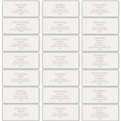 Beige Wedding Guest Adresetiketten Sticker (Voorkant)