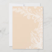 beige wedding invitation  kaart (Achterkant)