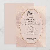 Beige Wedding Menu (Voorkant / Achterkant)
