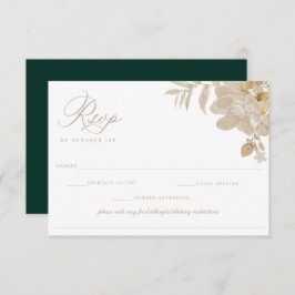Beige Wedding RSVP Food Allergy Diet Restriction