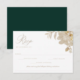 Beige Wedding RSVP Food Allergy Diet Restriction
