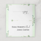 Beige weide groen gevouwen plaats kaart plaatskaartje (Buitenkant ongevouwen)