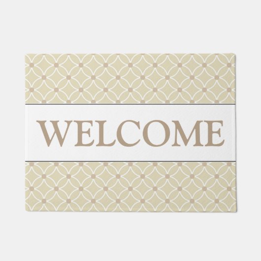 Beige Welkom Doormat Deurmat (Voorkant)