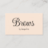 Beige Wenkbrauwen Beauty Eenvoudig Schrift  Visitekaartje (Voorkant)