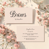 Beige Wenkbrauwen Beauty Eenvoudig Schrift  Visitekaartje