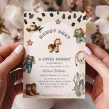 Beige western baby shower voor kleine cowboy