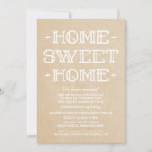 Beige Whimsical Sweet Home Housewarming Party Kaart (Voorkant)