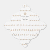 Beige White Aztec Arrows Monogram Bedankdoosjes (Uitgevouwen)