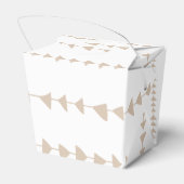 Beige White Aztec Arrows Monogram Bedankdoosjes (Achterkant)