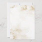 Beige White BOW Pearls Girl Baptism Christening Kaart (Achterkant)