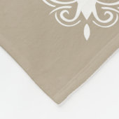 Beige & White Decorative Lijst - Aangepaste famili Fleece Deken (Hoek)