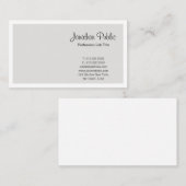 Beige White Elegant Modern Slank Professional Visitekaartje (Voorkant / Achterkant)