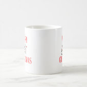 Beige & White Festive Merry Christmas Classic Mug  Koffiemok (Center)