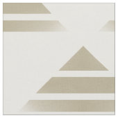 Beige White Geo Triangle Pattern Fabric Stof (Close Up)