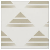 Beige White Geo Triangle Pattern Fabric Stof (Swatch)