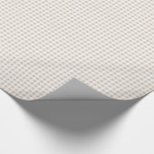 Beige White Gingham Pattern Cadeaupapier (Hoek)