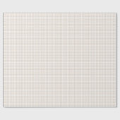 Beige White Gingham Pattern Cadeaupapier (Vlak)